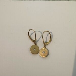 14k gold custom earrings with diamonds
